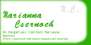 marianna csernoch business card